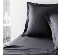 TODAY Taie d'oreiller Essential - 63 x 63+5 cm - 100% Coton uni - Fusain