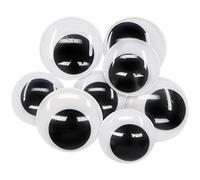 Toaob Lot de 8 grands yeux mobiles autocollants 40 mm 50 mm Noir Blanc