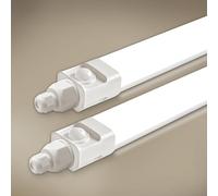 Tobeter 2 Pièces Neon LED 150 CM avec Detecteur de Mouvement, 45W 4500LM Tube Sensor Lampe, Linkable Luminaire Plafonnier Reglette Led, Blanc Neutre 4000K IP65 Pour Garage, Cave, Atelier, Couloir