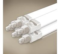 Tobeter 5 Pièces Neon LED 150 CM avec Detecteur de Mouvement, 45W 4500LM Tube Sensor Lampe, Linkable Luminaire Plafonnier Reglette Led, Blanc Neutre 4000K IP65 Pour Garage, Cave, Atelier, Couloir