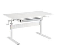 Toboli Bureau évolutif pour Enfants - 1000 x 600 x 540-760 mm - capacité Max. 40 kg - Acier - Hauteur et Inclinaison Ajustables 0-40° - Table avec Manivelle pour Ordre