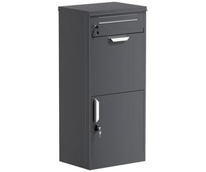 Toboli Paketbriefkasten Anthrazit 50x37x112cm Paketbox für Zuhause Paketkasten für Pakete und Briefe