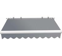 Toboli Store banne rétractable manuel – 2,5 x 2 m – Anthracite – Montage mural – Marquise solaire Auvent Pare-soleil pour terrasse et balcon