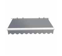Toboli Store banne rétractable manuel - 2,5 x 2 m - Anthracite - Montage mural - Marquise solaire Auvent Pare-soleil pour terrasse e