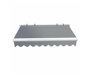 Toboli Store banne rétractable manuel - 2,5 x 2 m - Anthracite - Montage mural - Marquise solaire Auvent Pare-soleil pour terrasse e