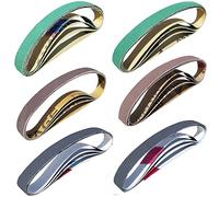 Tockrop Lot de 24 courroies d'affûtage de rechange 1/2" x 30,5 cm pour aiguiseur de couteaux et outils officiels Work Sharp (WSKTS & WSKTS-KT/Mk.1 et Mk.2) - Grain 80/120/240/400/1000/1200