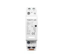 TOCT1 2P 25A 110V bobine 50/60Hz Din Rail ménage AC contacteur modulaire 2NO(1NO1NC,110V)