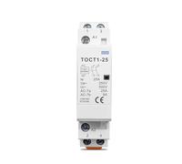 TOCT1 2P 25A 220V 110V 24V bobine 50/60Hz Rail Din contacteur modulaire domestique AC 2NO(1NO1NC,24V)
