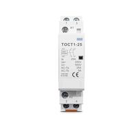 TOCT1 2P 25A AC 220V/230V 50/60Hz DIN Rail Household AC Modular Contactor 110V 230V 24V 2NO 2NC 1NO1NC(2NO,110v)