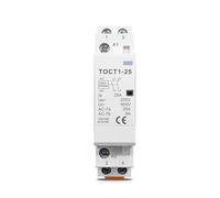 TOCT1 2P 25A AC 220V/230V 50/60Hz DIN Rail Household AC Modular Contactor 110V 230V 24V 2NO 2NC 1NO1NC(2NO,24V)