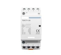 TOCT1 4P 25A 110V bobine 50/60HZ Din Rail ménage AC contacteur modulaire 4NO ou 2NO 2NC contacteurs(220V,2NO2NC)