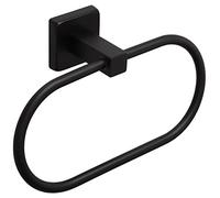 TocTen Anneau Porte-Serviette Ovale en Acier Inoxydable Noir Mat - Fixation Murale, Robuste, Rotatif, antirouille et étanche