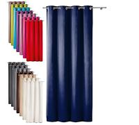 Today 257306 Rideau à œillets Polyester Ciel d'orage/Bleu Marine 140 x 260 cm