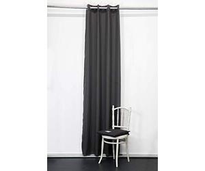 Today 257308 Rideau à œillets Polyester Canon de fusil/Gris Anthracite 140 x 260 cm