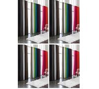 TODAY 257348 Rideau à Oeillets Polyester Zinc/Gris 140 x 260 cm (Lot de 4)