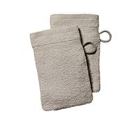 Today 257619 Premium Lot de 2 Gants de Toilette Coton Beige 16 x 21 cm, 100% 600 g/m2