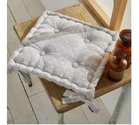 Today - Assise matelassée Charme 40x40 cm - Coussin de chaise décoratif avec housse 100% coton - Confort et élégance - Imprimé Constance