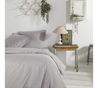 TODAY Charme Parure de lit 2 personnes en coton gris clair/constance - 1 housse de couette 220 x 240 cm + 2 taies d'oreiller 63 x 63 cm