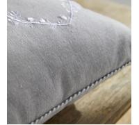 Today Coussin décoratif 40x40 cm 'Charme' - Housse en coton brodée, garnissage polyester, zip invisible - Décoration élégante pour salon