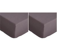 Today Drap-Housse en Coton - 201113 - Canon de Fusil - 140 x 190 cm, Anthracite (Lot de 2)