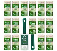 Today Eco - Rouleau adhesif Vetement 16 Rouleaux avec Couvercle + 2 Brosses. Plastique 95% de Matériaux Recyclés. Brosse Anti Poil Animaux