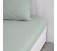 Drap housse TODAY Essential - 140 x 190 cm - 2 personnes - 100% Coton uni - Celadon
