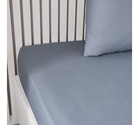 Drap housse TODAY Essential - 90 x 190 cm - 1 personne - 100% Coton uni - Denim