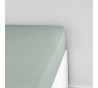 Today Essential - Drap Housse 90X190 cm 1 Personne Jersey 100% Coton Uni, Celadon