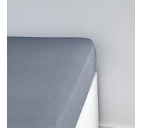 Today Essential - Drap Housse 90X190 cm 1 Personne Jersey 100% Coton Uni, Denim