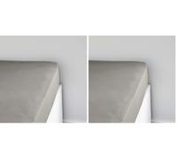 TODAY Essential - Drap Housse 90X190 cm 1 Personne Jersey 100% Coton Uni, Dune (Lot de 2)