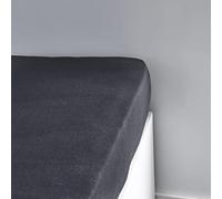 Today Essential - Drap Housse 90X190 cm 1 Personne Jersey 100% Coton Uni, Fusain