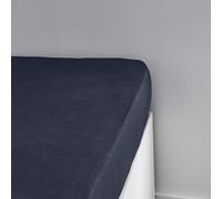 Today Essential - Drap Housse 90X190 cm 1 Personne Jersey 100% Coton Uni, Navy