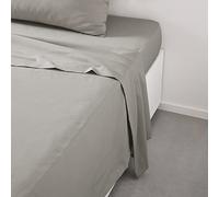 Today Essential - Drap Plat 2 Personnes 240X300 cm Coton Uni Beige, Reine