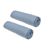 Today Essential - Lot de 2 draps Housses 140x190 cm 2 Personnes 100% Coton Denim