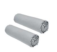 Lot de 2 draps housses TODAY Essential - 90 x 190 cm - 1 personne - 100% Coton - Acier
