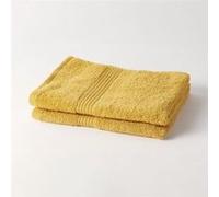 TODAY Essential - Lot de 2 serviettes de toilette 50x90 cm 100% Coton coloris ocre Ocre G
