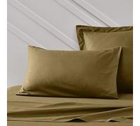Today Essential - Lot de 2 Taies d'oreillers 50X70 cm 100% Coton Uni, Bronze