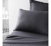 Today Essential - Lot de 2 Taies d'oreillers 50X70 cm 100% Coton Uni, Fusain