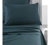 Today Essential - Lot de 2 Taies d'oreillers 50X70 cm 100% Coton Uni, Paon