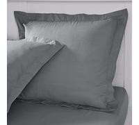 Today Essential - Lot de 2 Taies d'oreillers 63X63 cm 100% Coton Uni, Acier