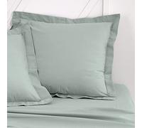 Today Essential - Lot de 2 Taies d'oreillers 63X63 cm 100% Coton Uni, Celadon