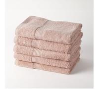 TODAY Essential - Lot de 5 draps de bain - 70 x 130 cm - 100% Coton - Rose