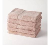 TODAY Essential - Lot de 5 draps de bain - 70 x 130 cm - 100% Coton - Rose