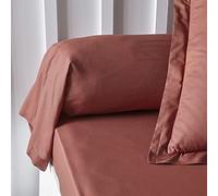 Today Essential - Taie de traversin 45X185 cm 100% Coton Uni, Terracotta