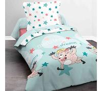 Parure housse de couette 100%coton 140x200cm monster dream