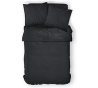 Today - Housse de couette Réglisse - 100% coton 57 fils - 220 x 240 cm - Noir - Today Noir G