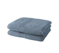 TODAY Lot de 2 Serviettes de Toilette 50x90 cm 100% Coton - Denim