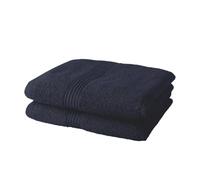 TODAY Lot de 2 Serviettes de Toilette 50x90 cm 100% Coton - Navy