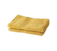 Today Lot de 2 serviettes de toilette Essential 50x90 cm 100% coton Ocre