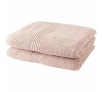 TODAY Lot de 2 Serviettes de Toilette 50x90 cm 100% Coton - Rose des sables